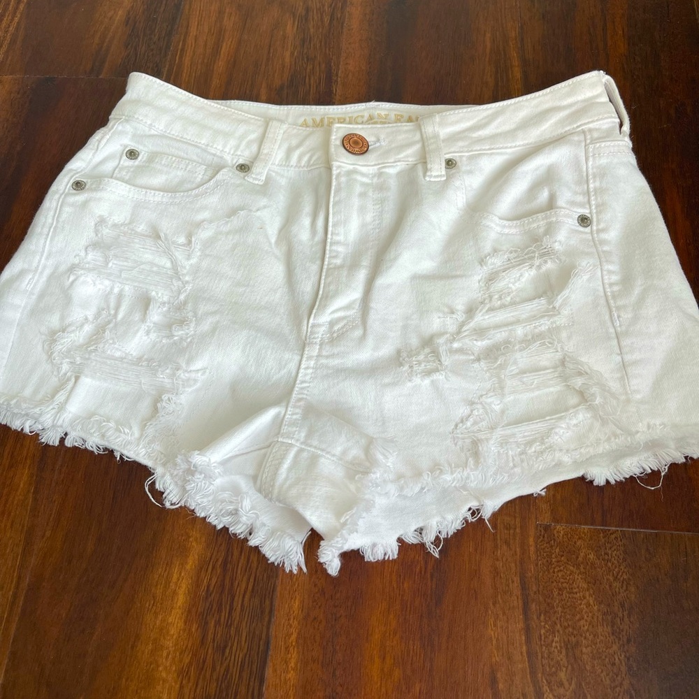 AE high waisted jean shorts